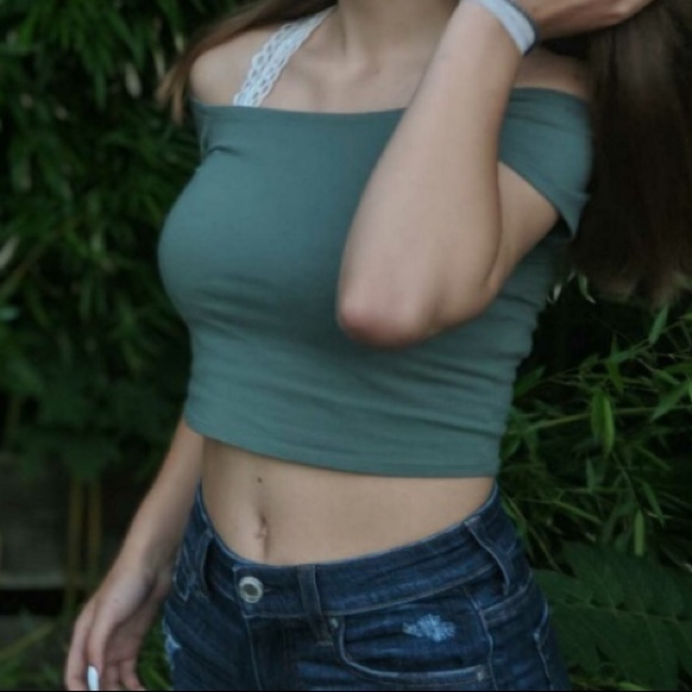 Off the shoulder crop top